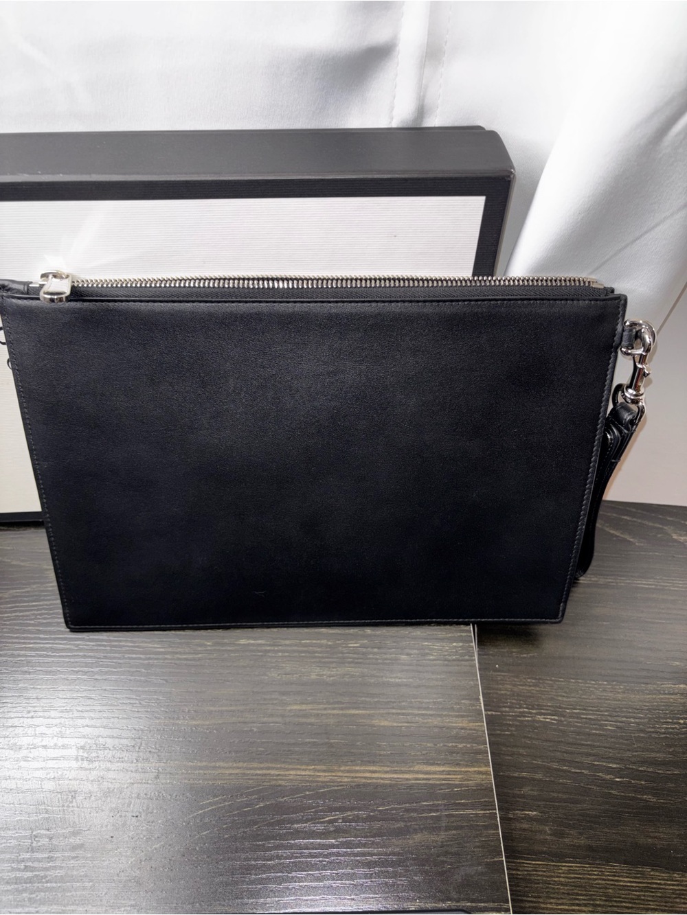 Gucci Women's Blade Embroidered Leather Pouch Wristlet Bag - Picture 3 of 12